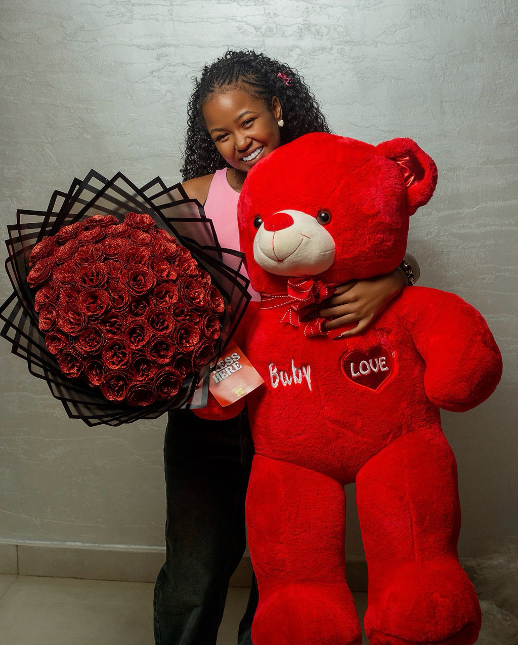 50 Glitter Roses Bouquet